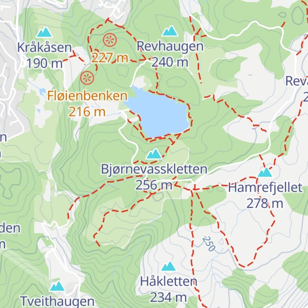 Map of Bjørnevasskletten
