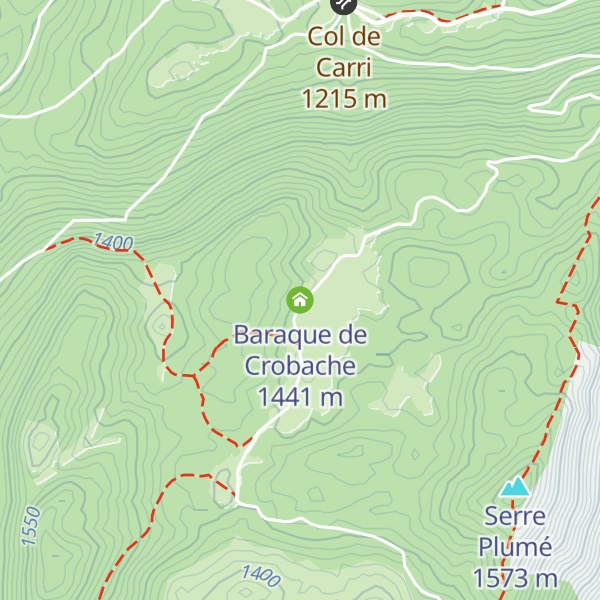 Map of Baraque de Crobache