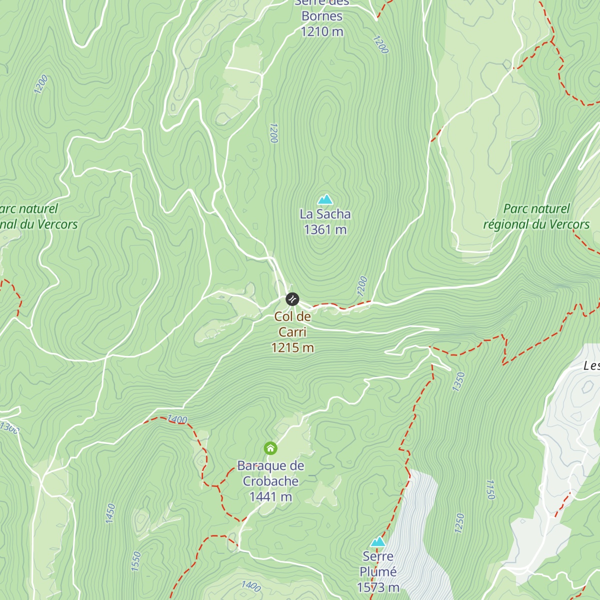 Auberge du col de Carri map