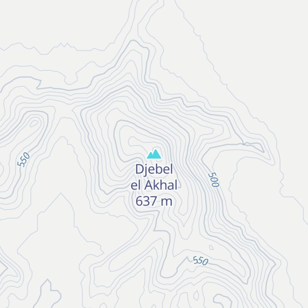 Map of Djebel el Akhal