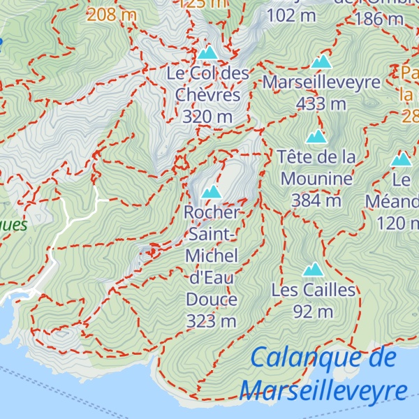Map of Rocher des Goudes