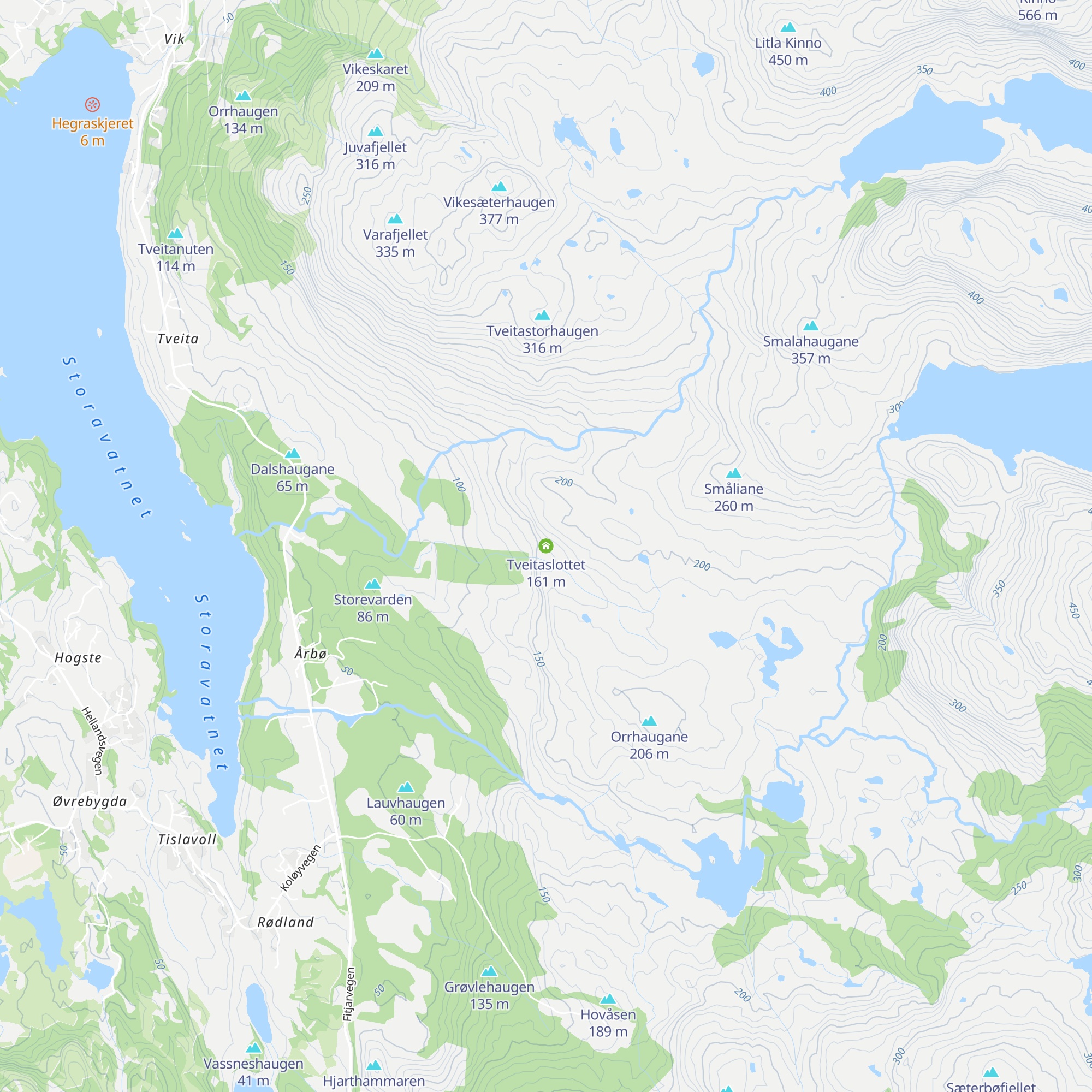 Tveitaslottet map