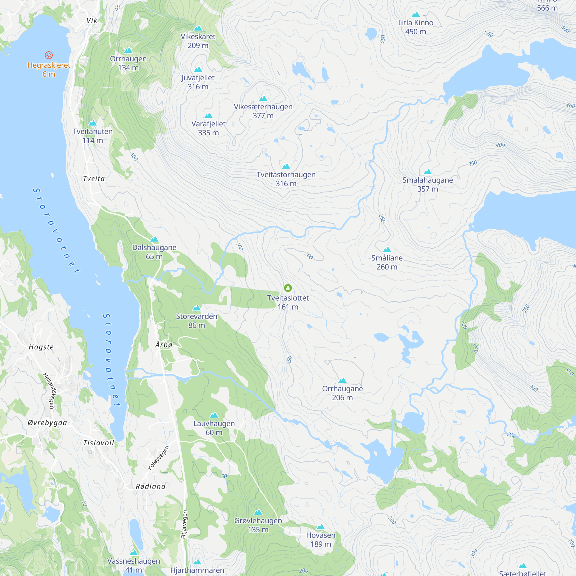 Tveitaslottet map