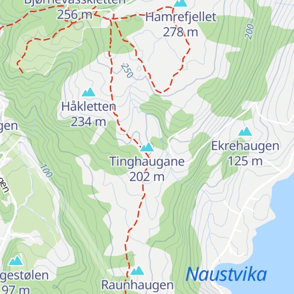 Map of Tinghaugane