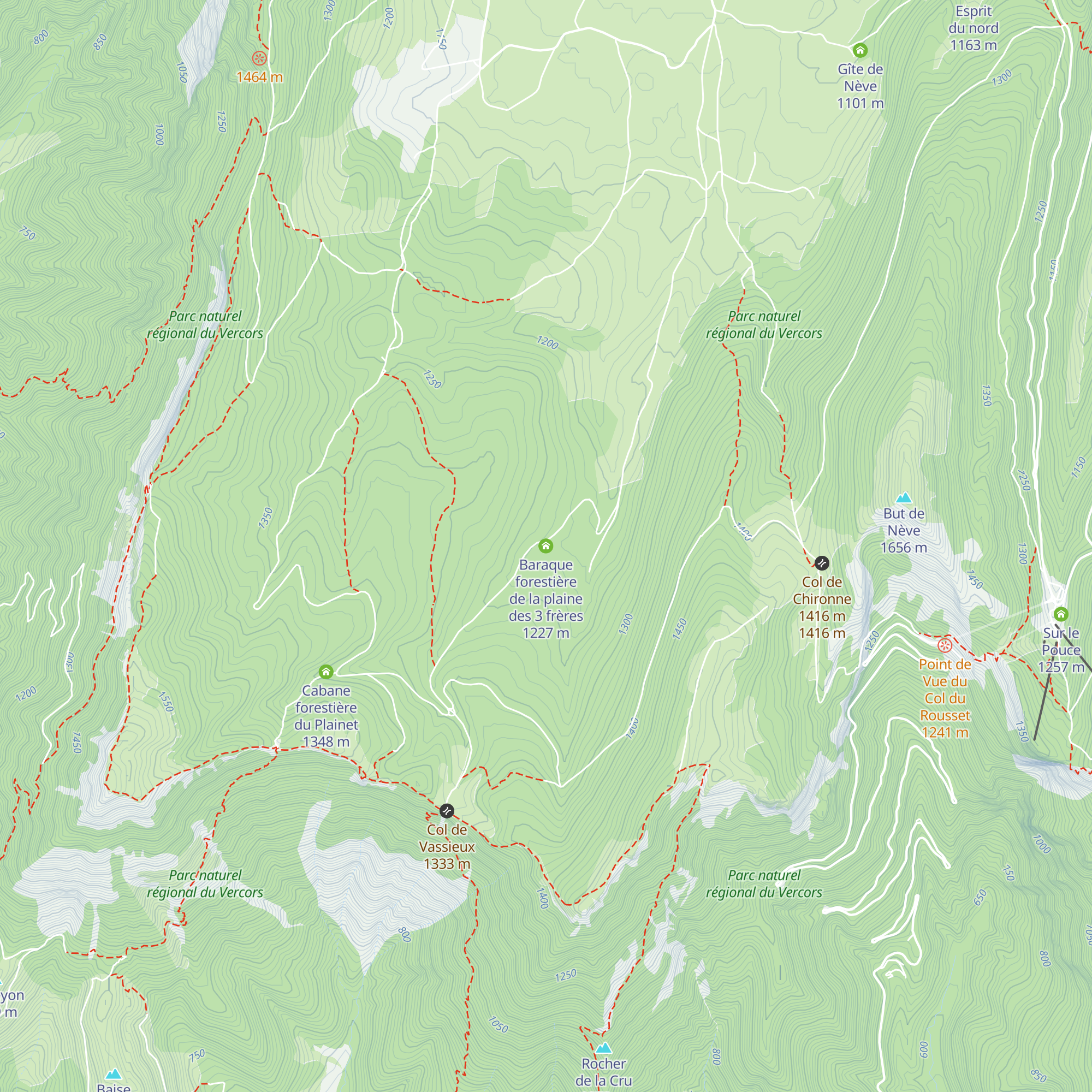 Baraque forestière de la plaine des 3 frères map