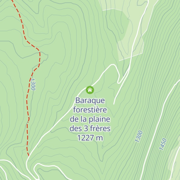 Map of Baraque forestière de la plaine des 3 frères