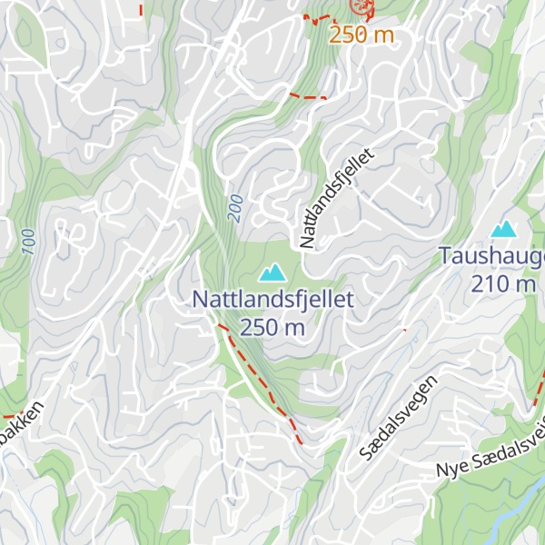 Map of Nattlandsfjellet