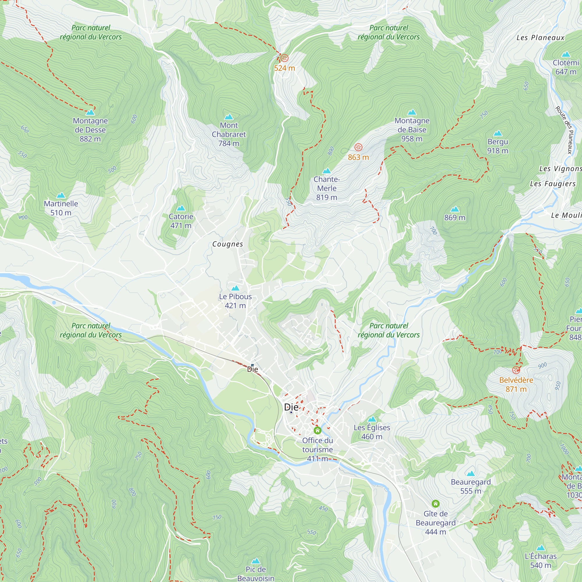 Gîte d'étape d'Ourouses map