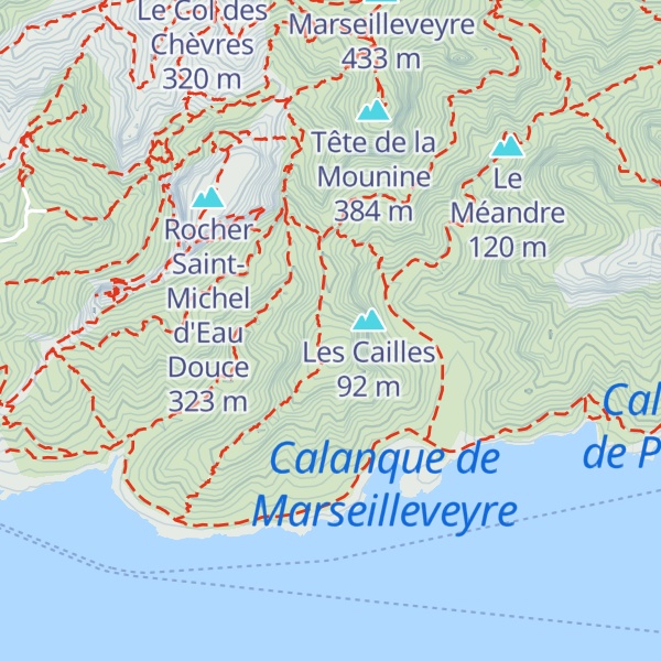 Map of Sommet du plateau de la Mounine