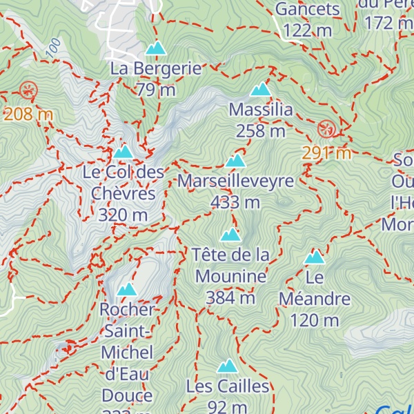 Map of Col de la Mounine