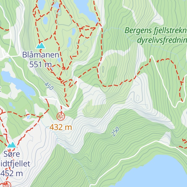 Map of Lørdagsknausen