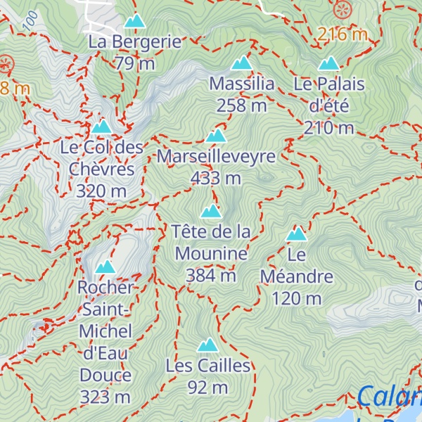 Map of Tête de la Mounine