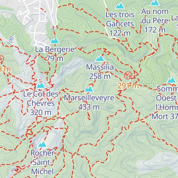 Map of Marseilleveyre