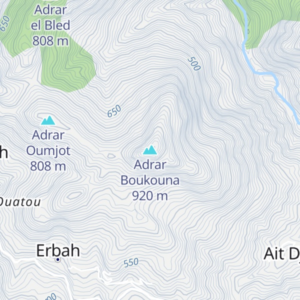 Map of Adrar Boukouna
