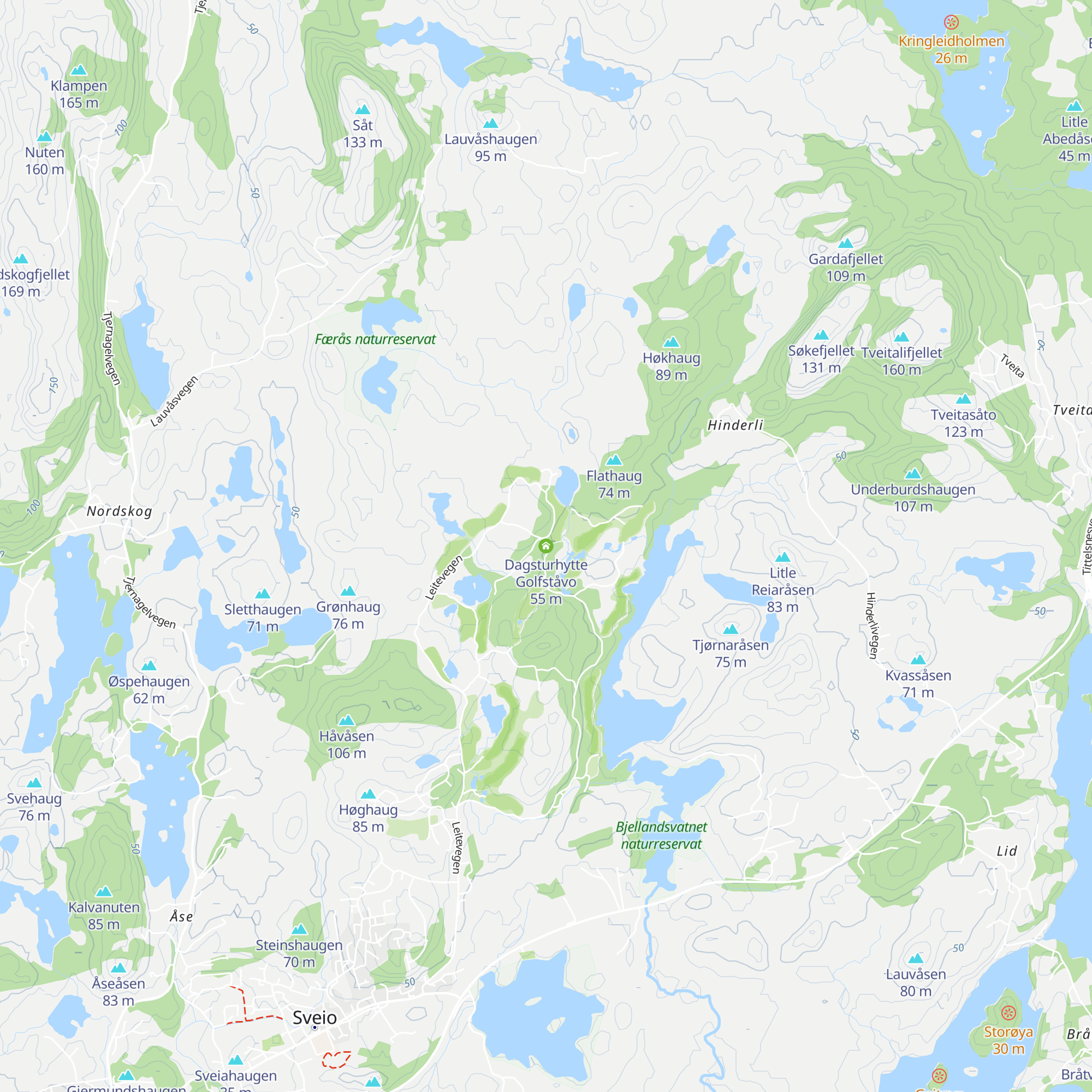 Dagsturhytte Golfståvo map