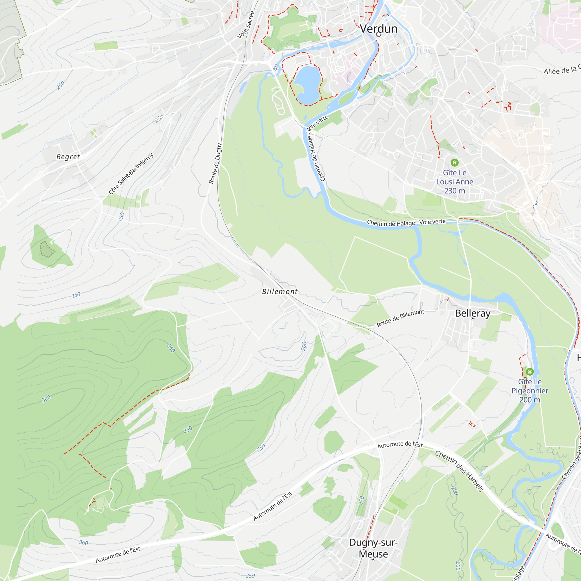 Gîte La Meuse map