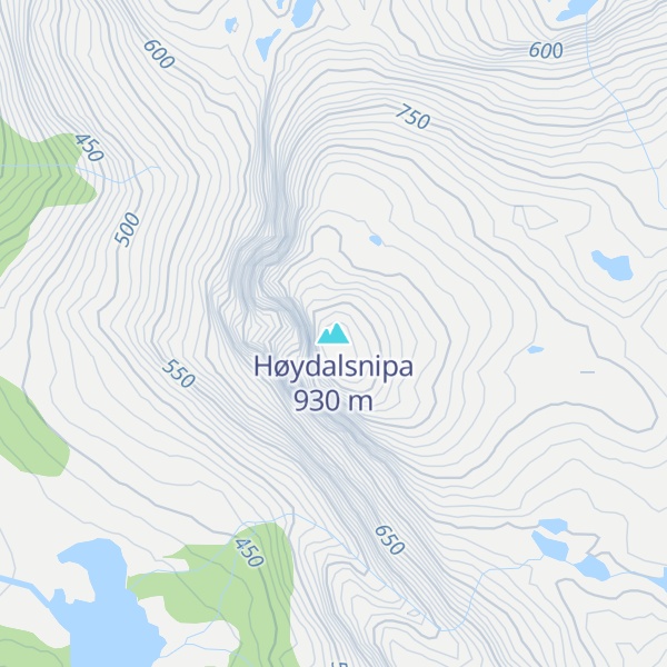 Map of Høydalsnipa