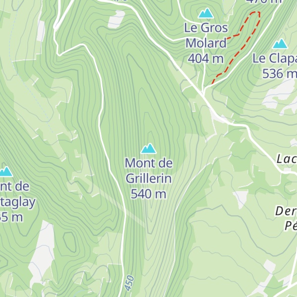 Map of Mont de Grillerin