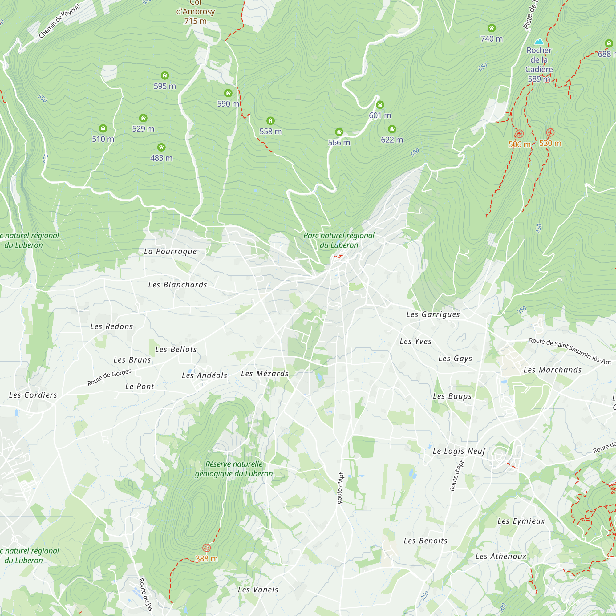 Borie en construction map