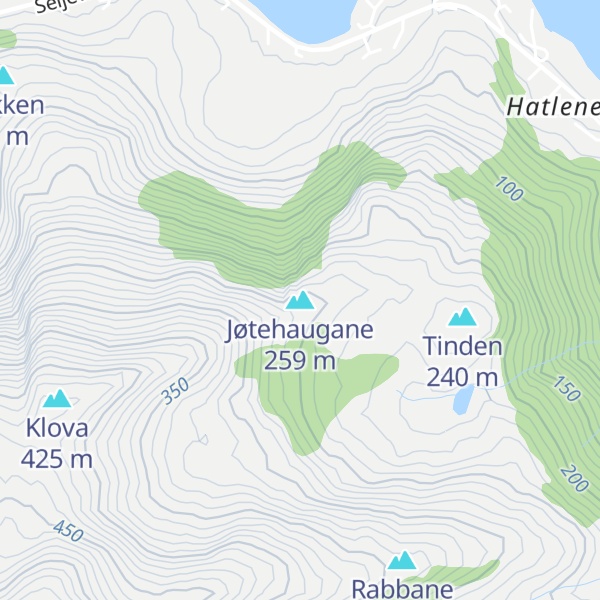 Map of Jøtehaugane