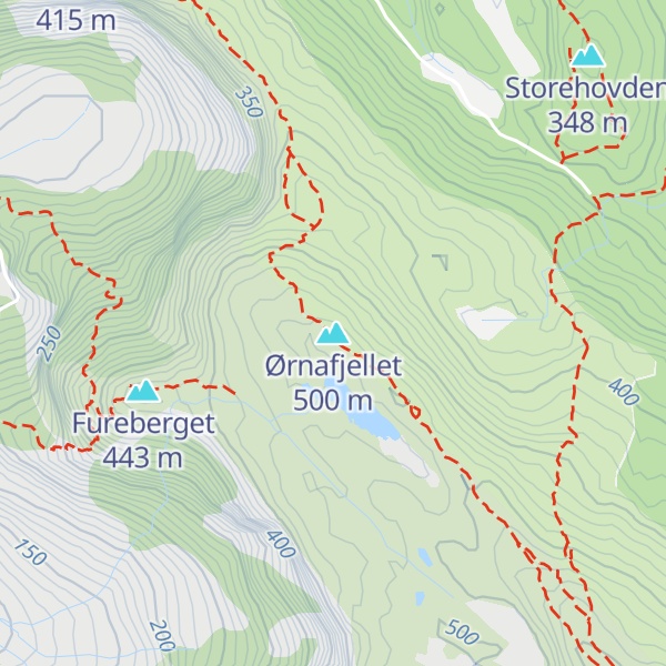 Map of Ørnafjellet