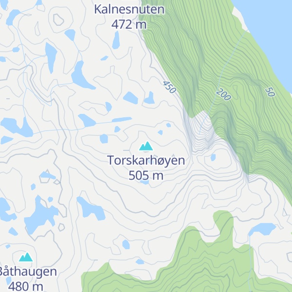 Map of Torskarhøyen