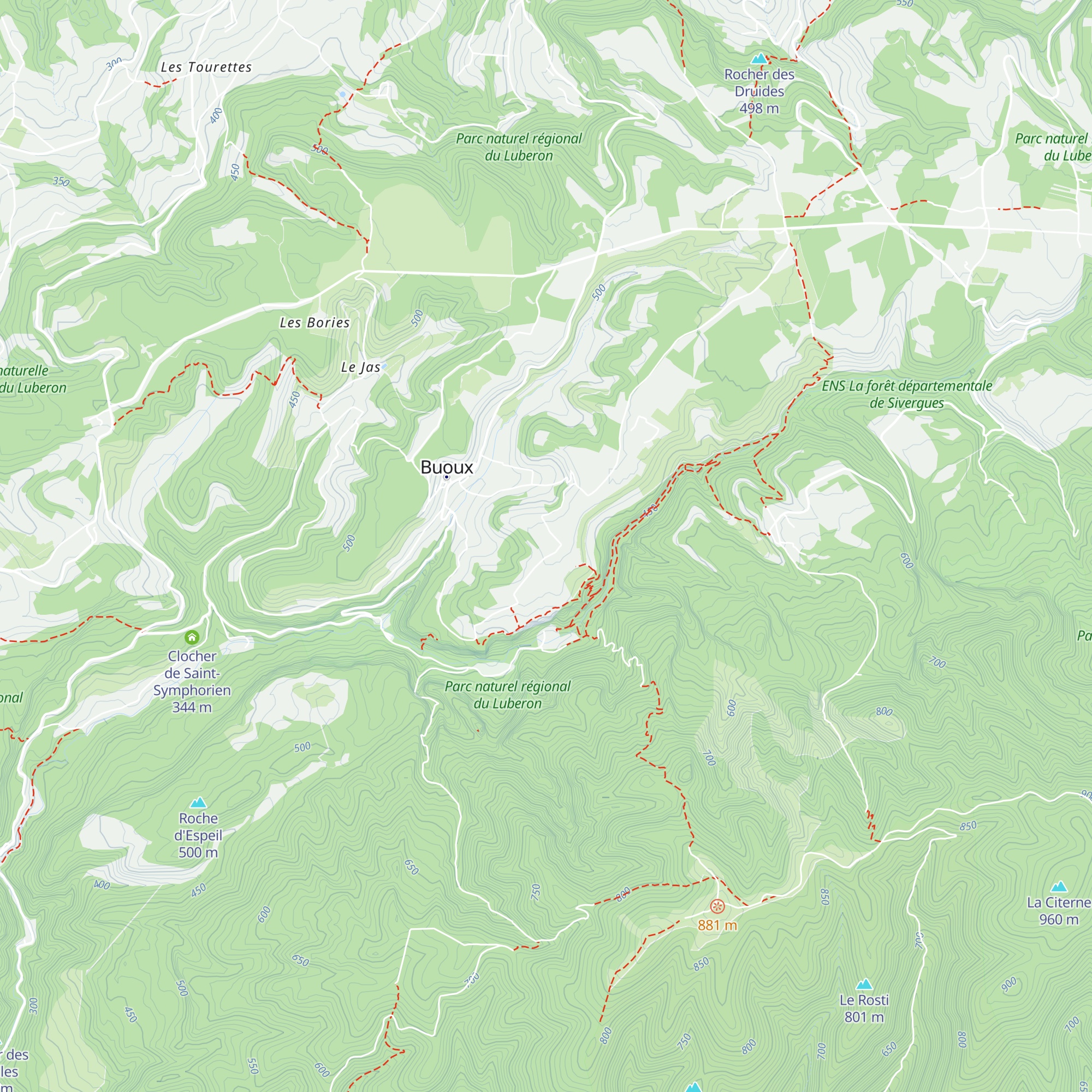 Mas Augusta map