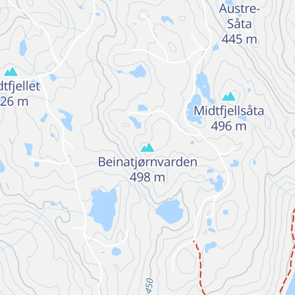 Map of Beinatjørnvarden
