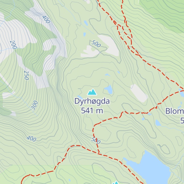 Map of Dyrhøgda