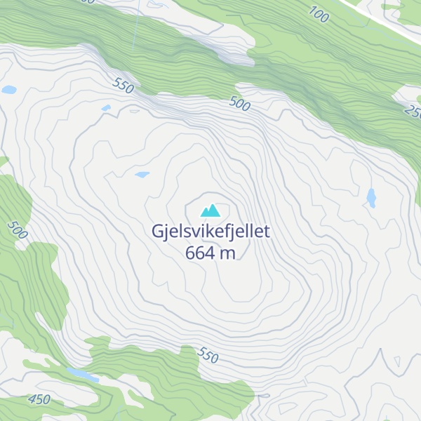 Map of Gjelsvikefjellet