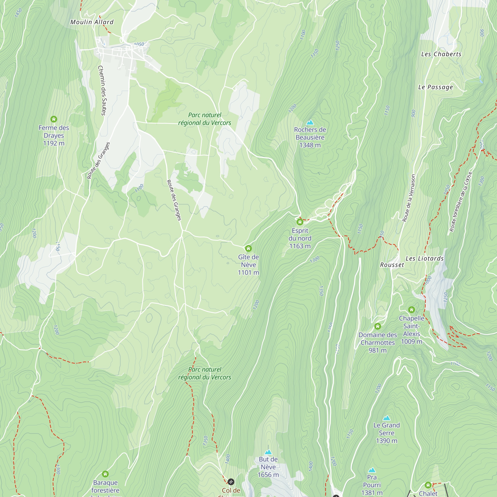 Gîte de Nève map