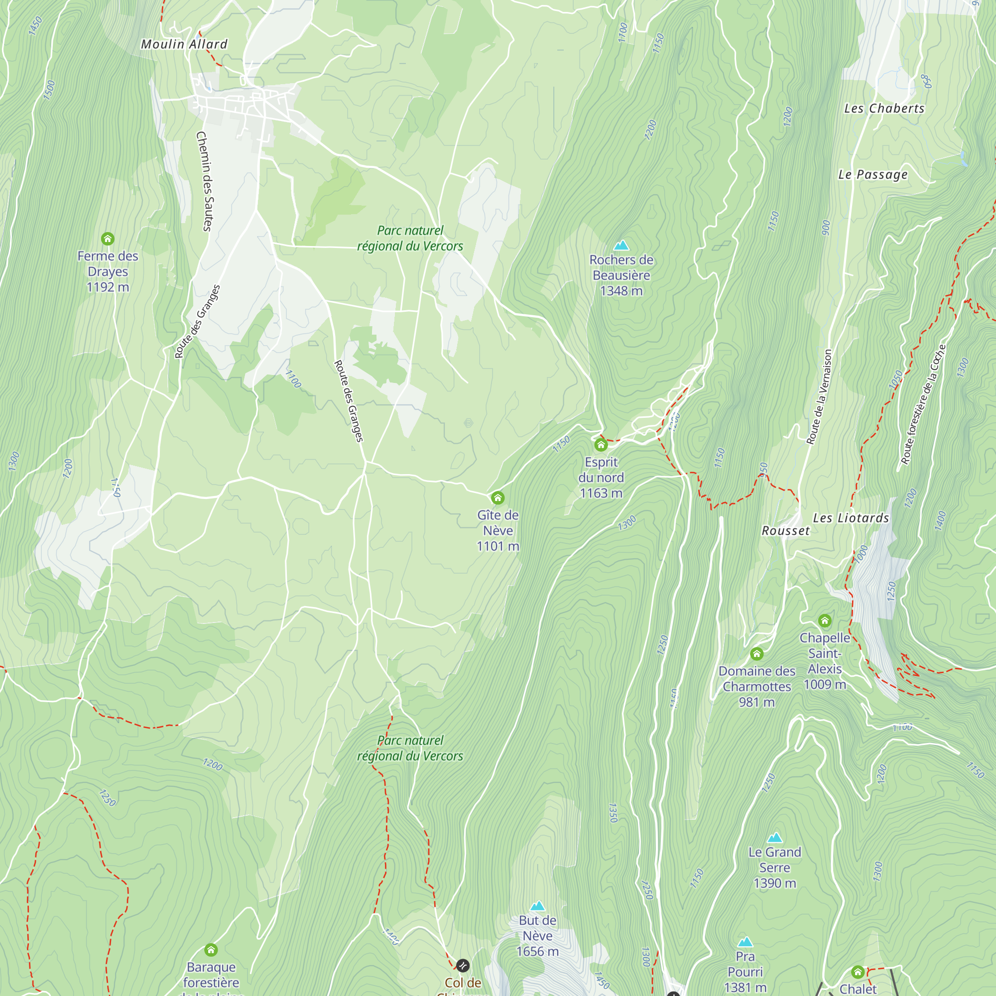 Gîte de Nève map