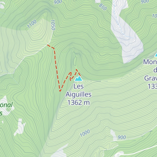 Map of Les Aiguilles