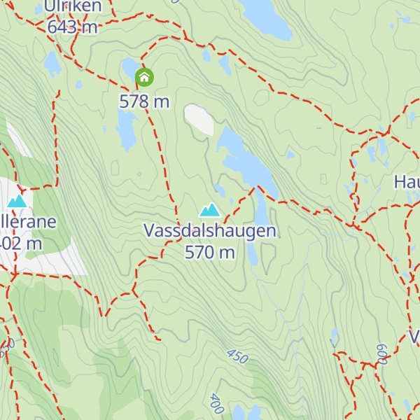 Map of Vassdalshaugen