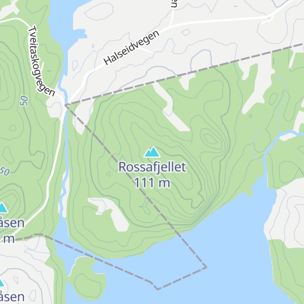 Map of Rossafjellet