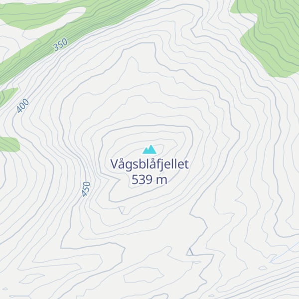 Map of Vågsblåfjellet