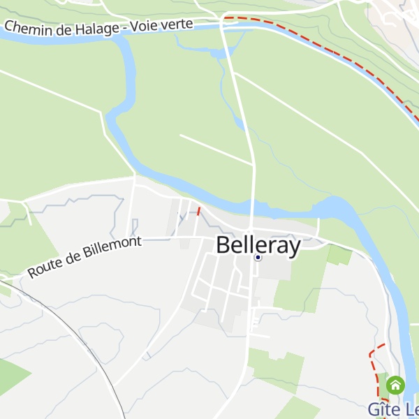 Map of Gîte de Belleray