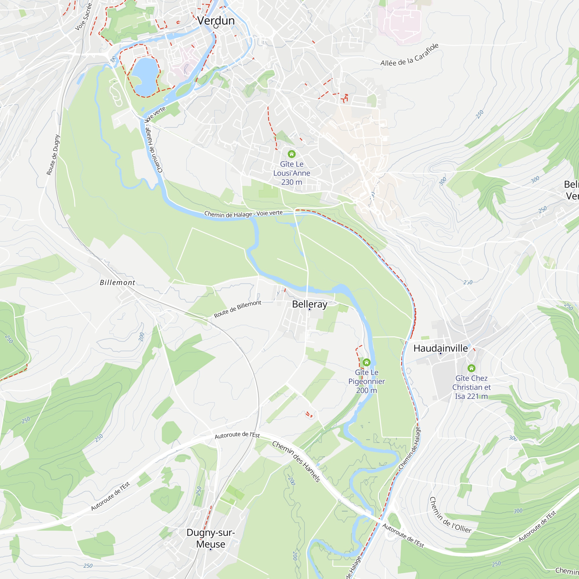 Gîte de Belleray map
