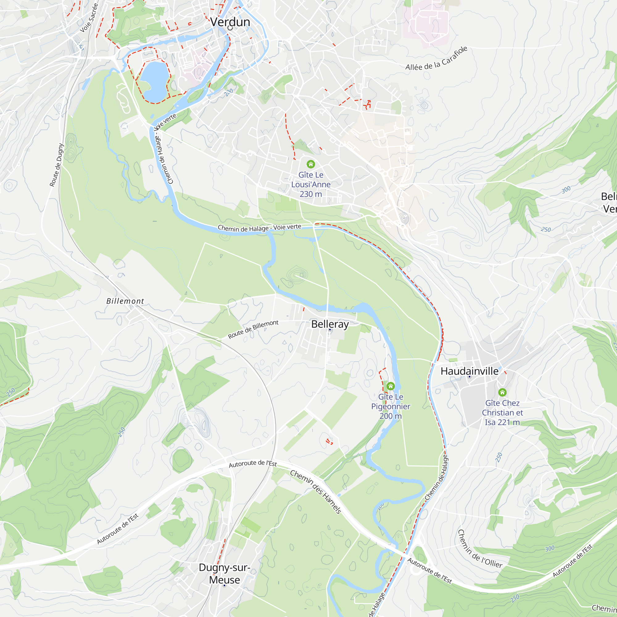Gîte de Belleray map