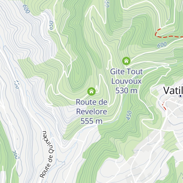 Map of Route de Revelore