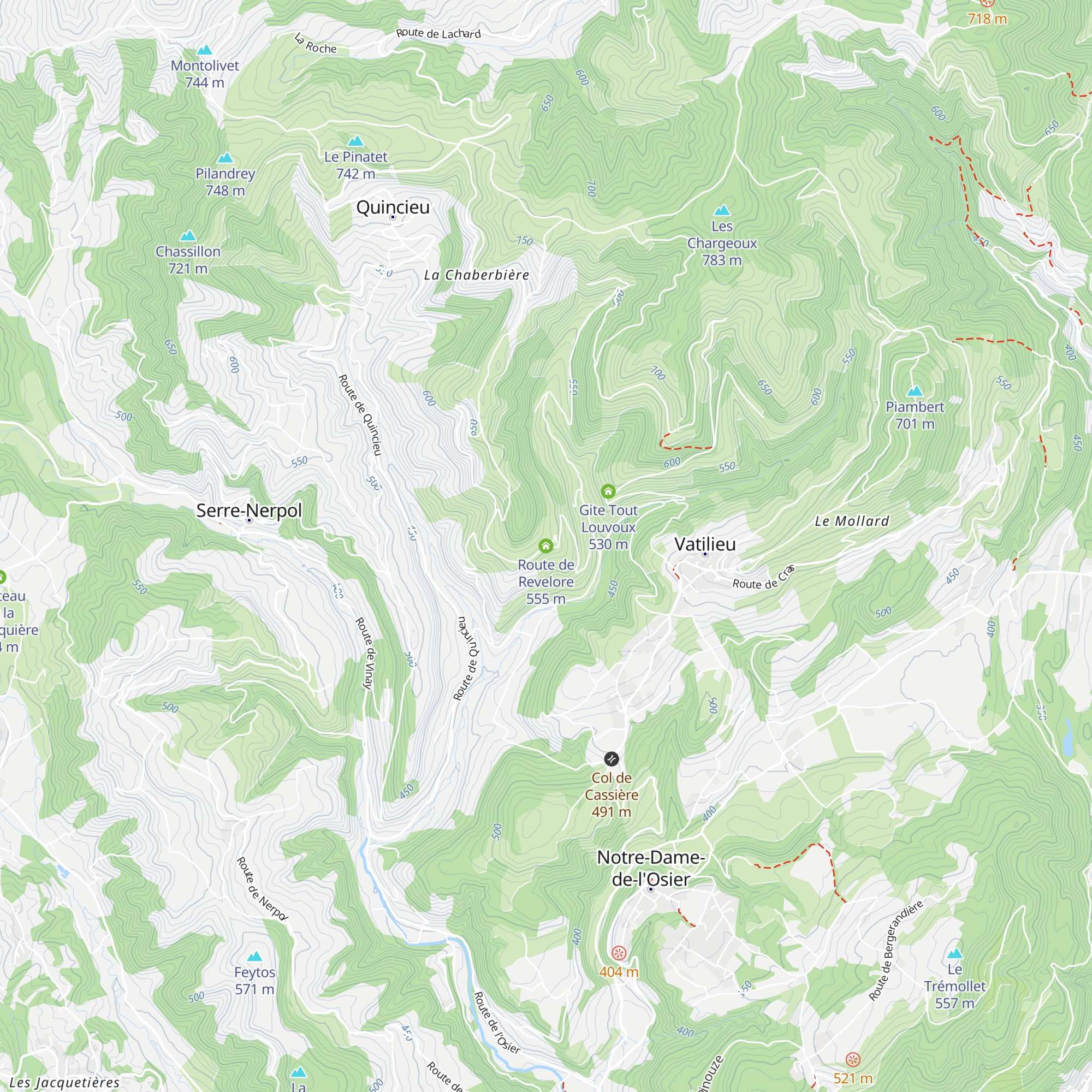 Route de Revelore map