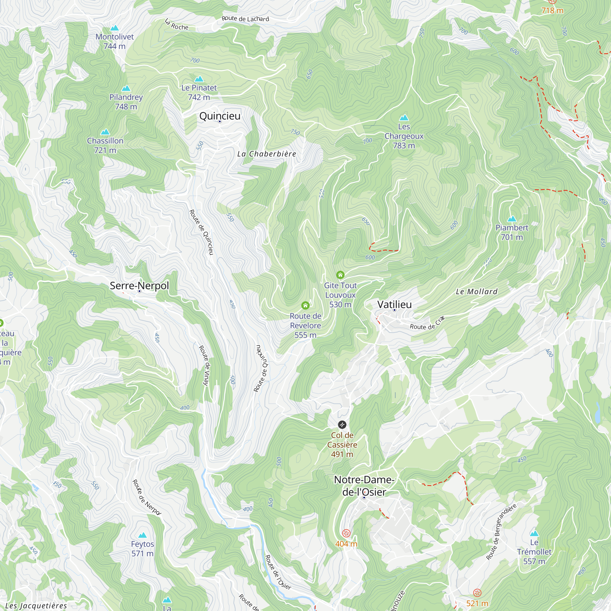 Route de Revelore map