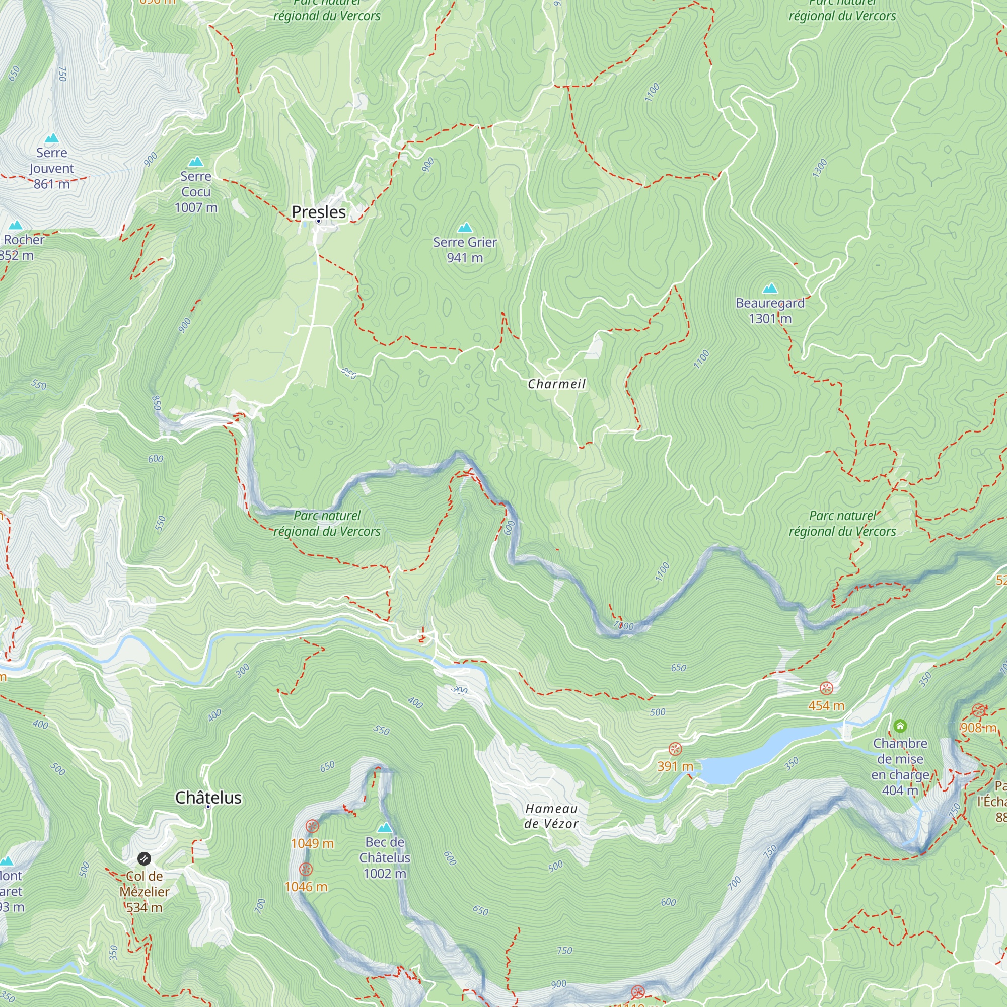 chalet des guides map