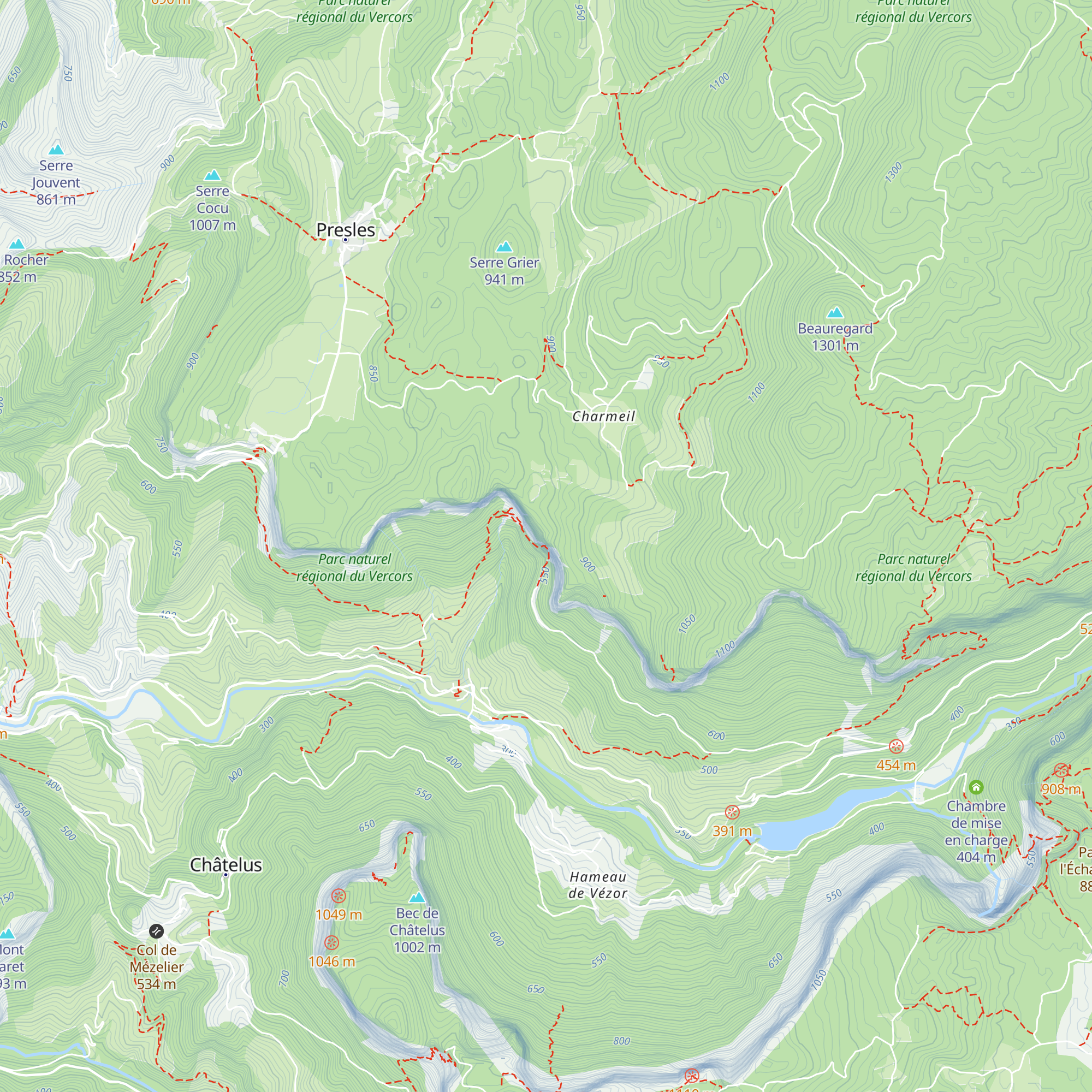 chalet des guides map