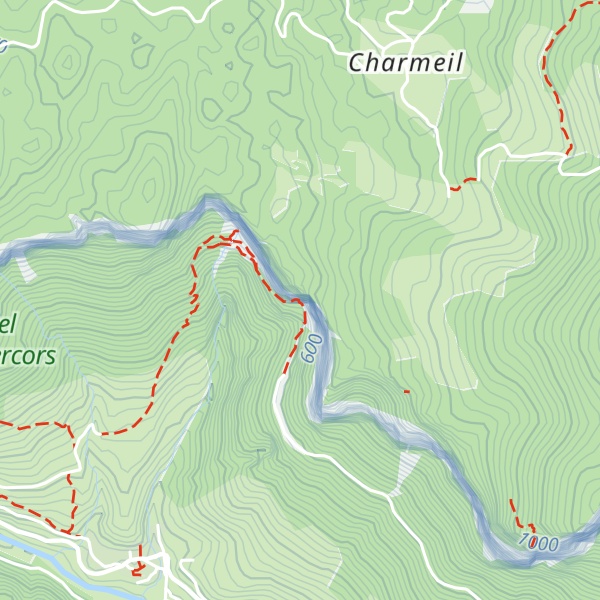 Map of chalet des guides