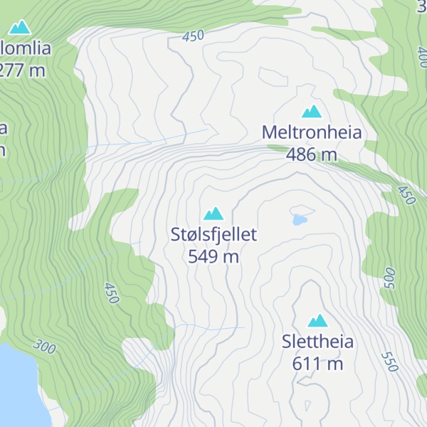 Map of Stølsfjellet