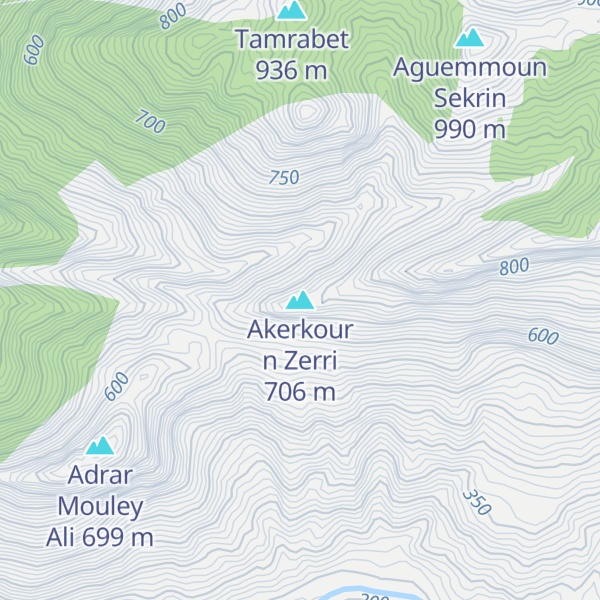 Map of Akerkour n Zerri