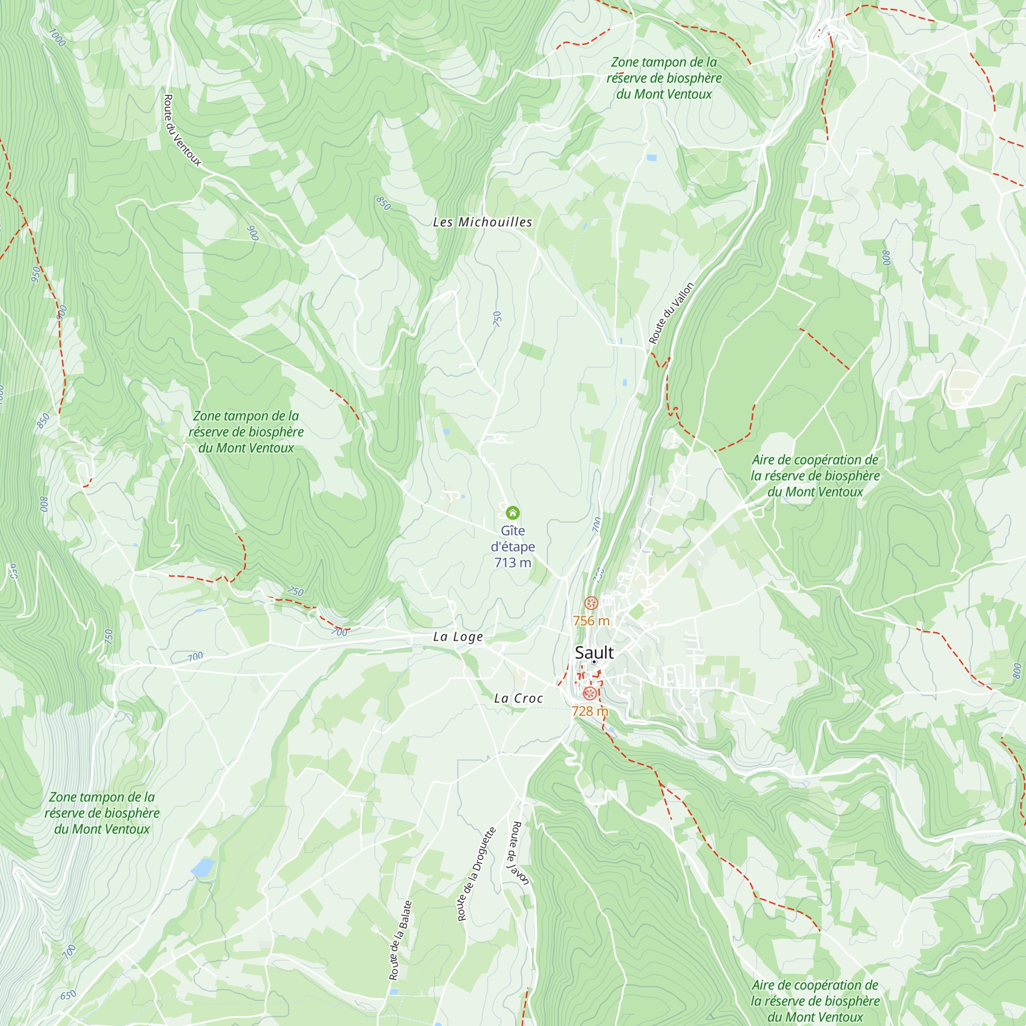Gîte d'étape map