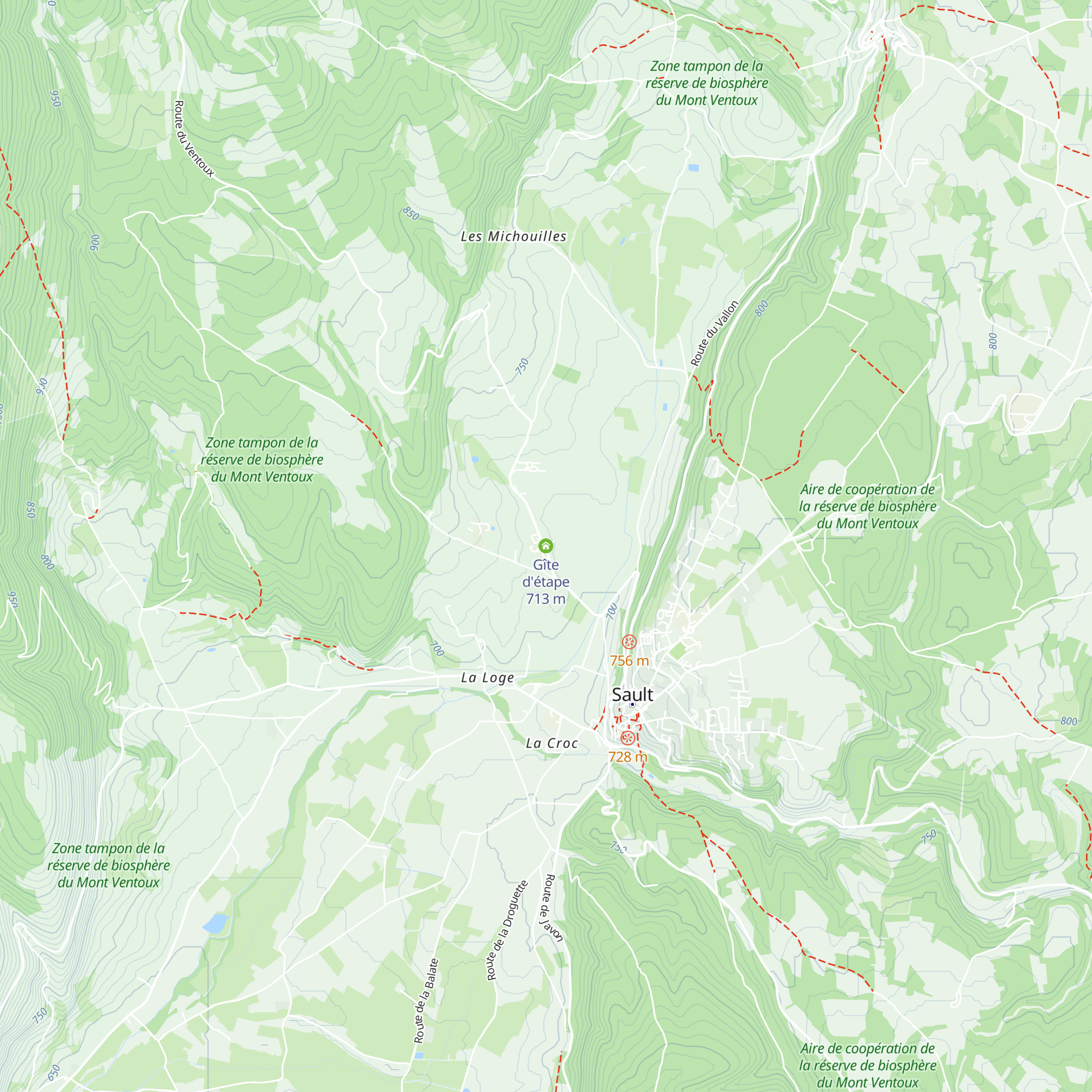 Gîte d'étape map