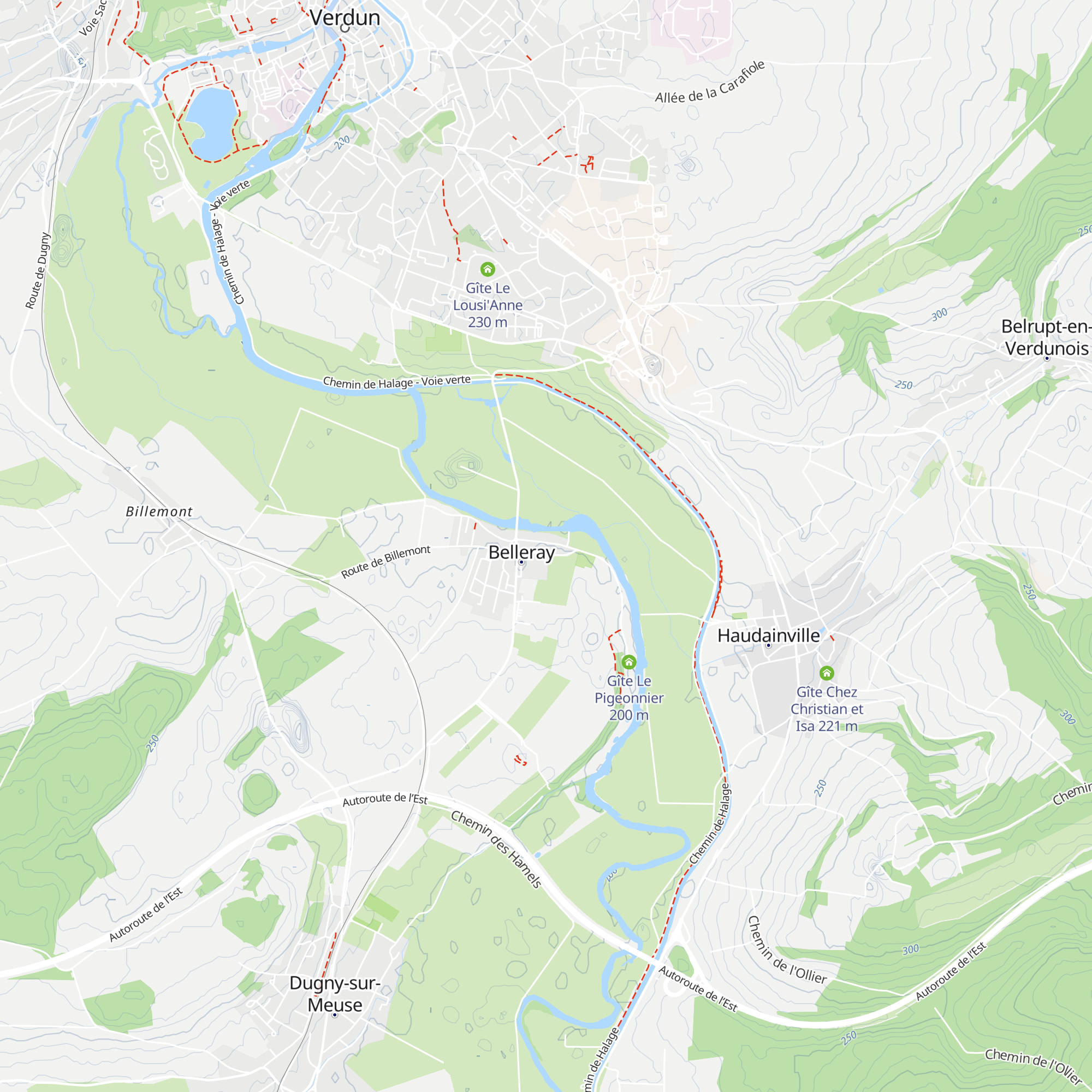 Gîte Belleray map